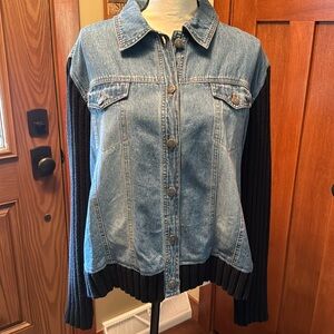 Chicos Denim Jacket. Size 3